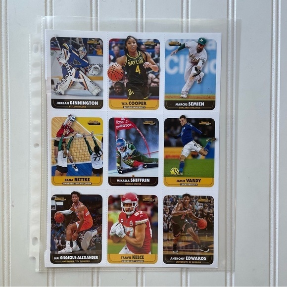 ANTHONY EDWARDS Rookie 2020 SI For Kids Travis Kelce Uncut Sheet - Picture 6 of 8